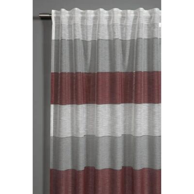GARDINIA - Gordijn met Verborgen Oogjes en Band - Rood 140 x 245 cm GARDINIA - Gordijn met Verborgen Oogjes en Band - Rood 140 x 245 cm