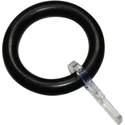Gardinia Schwarze Kunststoff Duschvorhangring-Set - Duschvorhangzubehör Gardinia Schwarze Kunststoff Duschvorhangring-Set - Duschvorhangzubehör