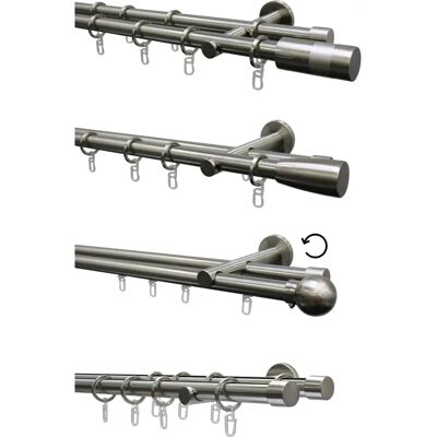 SCHÖNER WOHNEN Laminat Gardinenstange Leon - Vielseitig Aluminium 160cm SCHÖNER WOHNEN Laminat Gardinenstange Leon - Vielseitig Aluminium 160cm