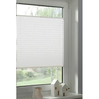 SCHÖNER WOHNEN LAMINAT Marla Weiß Plissee - 130cm x 90cm, zweiseitig verschiebbar SCHÖNER WOHNEN LAMINAT Marla Weiß Plissee - 130cm x 90cm, zweiseitig verschiebbar