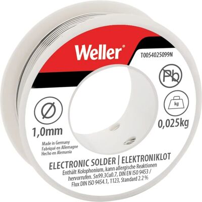 Weller Bleifrei Lötzinn Sn99 Cu3 - 1mm 25g Weller Bleifrei Lötzinn Sn99 Cu3 - 1mm 25g