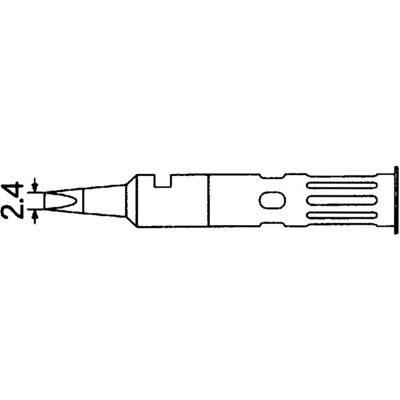 Weller WP60 Lötkolben Spitze - 2,4 mm Meißel Weller WP60 Lötkolben Spitze - 2,4 mm Meißel