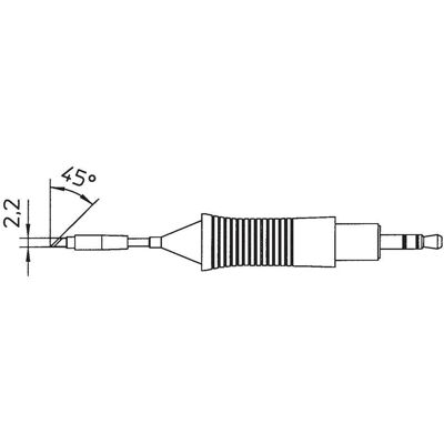 Weller RT7 Loddekolbspids - Fin 45° - 2.2mm Weller RT7 Loddekolbspids - Fin 45° - 2.2mm