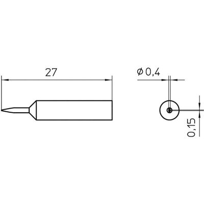 Pointe à souder Weller XNT 1SC - Forme ciseau, 0,4mm, 27mm, pour WXP/WP 65/90 Pointe à souder Weller XNT 1SC - Forme ciseau, 0,4mm, 27mm, pour WXP/WP 65/90