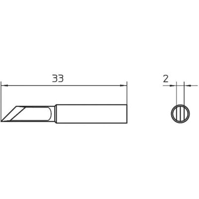 Weller XNT KN Lödpipa - 2mm - för WXP 65 / WP 65 Weller XNT KN Lödpipa - 2mm - för WXP 65 / WP 65