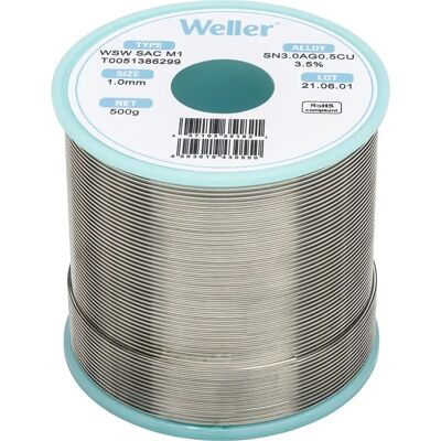 Weller WSW SAC M1 Estaño sin plomo 500 g - Soldadura Weller WSW SAC M1 Estaño sin plomo 500 g - Soldadura