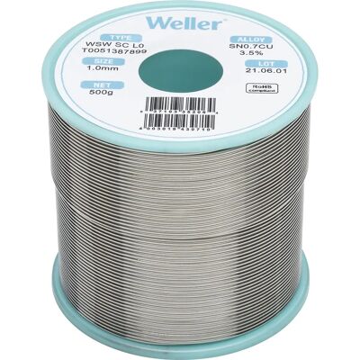 Weller Modello WSW SC L0 Filo saldante senza piombo 1mm - Saldatura Weller Modello WSW SC L0 Filo saldante senza piombo 1mm - Saldatura