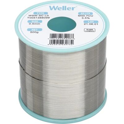 Weller WSW SC L0 Zwart loodvrij soldeer draad - 228°C - 500g Weller WSW SC L0 Zwart loodvrij soldeer draad - 228°C - 500g