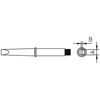 Weller PT-Serie Lötspitze - 5mm Rund, Schräg - Lötdragsspets Weller PT-Serie Lötspitze - 5mm Rund, Schräg - Lötdragsspets