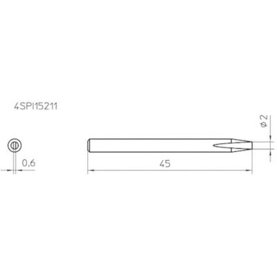 Weller Nadelspitze 0,4mm für Löten - Modell 4SPI15210-1 Weller Nadelspitze 0,4mm für Löten - Modell 4SPI15210-1