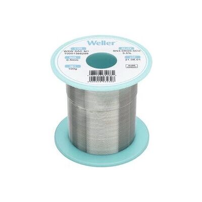 Blyfri Weller WSW SAC M1 loddejern med sølv og kobber - 0,5mm 100g Blyfri Weller WSW SAC M1 loddejern med sølv og kobber - 0,5mm 100g