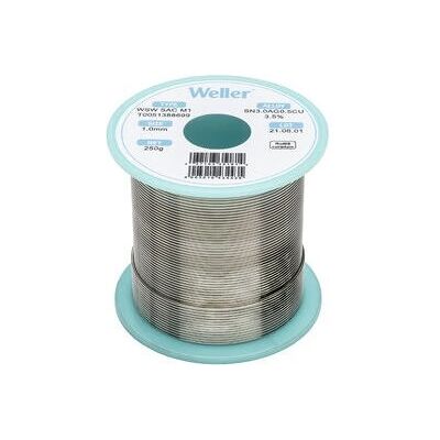 Alambre de soldar Weller WSW SAC M1 - 1mm, 250g, Sn3.0Ag0.5Cu Alambre de soldar Weller WSW SAC M1 - 1mm, 250g, Sn3.0Ag0.5Cu