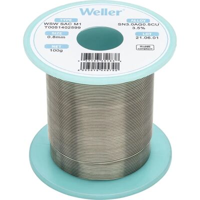 Weller Silber bleifreies Lötgerät, 0,8mm, 100g Weller Silber bleifreies Lötgerät, 0,8mm, 100g