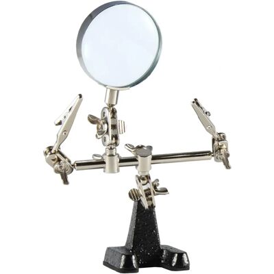 Weller WLACCHHB-02EU Helping Hand With Magnifying Glass & 2 Alligator Clamps - Helping Hand Weller WLACCHHB-02EU Helping Hand With Magnifying Glass & 2 Alligator Clamps - Helping Hand
