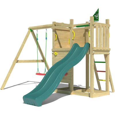 Jungle Gym Deck - Spielturm mit Schaukel & Rutsche Jungle Gym Deck - Spielturm mit Schaukel & Rutsche