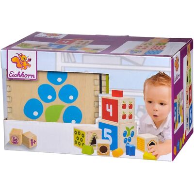 Juguete de apilamiento de madera de colores Eichhorn - Modelo 100002252 Juguete de apilamiento de madera de colores Eichhorn - Modelo 100002252