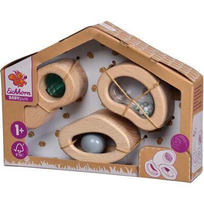 Bloques de descubrimiento de madera Baby Pure de Eichhorn Bloques de descubrimiento de madera Baby Pure de Eichhorn