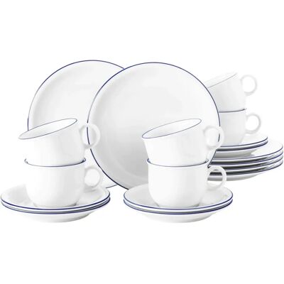 Seltmann Weiden Compact Blaurand Kaffeservice - 18 stk för 6 Seltmann Weiden Compact Blaurand Kaffeservice - 18 stk för 6