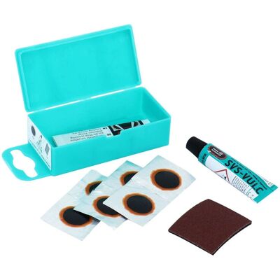 Kit de réparation de chambre à air Rema Tip Top - Sport - 4 patchs, colle - Publicité Kit de réparation de chambre à air Rema Tip Top - Sport - 4 patchs, colle - Publicité