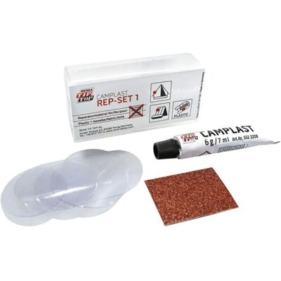 GENÉRICA - Kit de réparation pour tissus en PVC - Réparation de petits punctures GENÉRICA - Kit de réparation pour tissus en PVC - Réparation de petits punctures