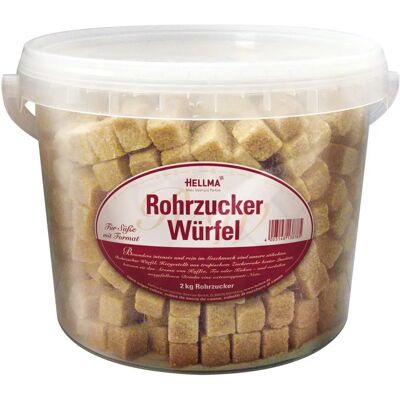 Hellma Rohrzucker Würfel - 2kg wiederverschließbarer Eimer - Süßungsmittel für Heißgetränke Hellma Rohrzucker Würfel - 2kg wiederverschließbarer Eimer - Süßungsmittel für Heißgetränke