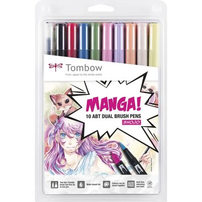 Tombow ABT-10C-MANGA2 filcowy marker cienki/średni - Marker z filcu Tombow ABT-10C-MANGA2 filcowy marker cienki/średni - Marker z filcu