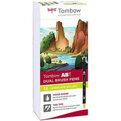 Tombow ABT Dual Brush Pen Set - Multicolor - Felt Pen - 18 pcs Tombow ABT Dual Brush Pen Set - Multicolor - Felt Pen - 18 pcs