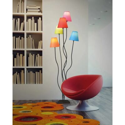 Näve Colori Stehlampe - 5-flammig, Bunte Textilschirme - Innenbeleuchtung Näve Colori Stehlampe - 5-flammig, Bunte Textilschirme - Innenbeleuchtung