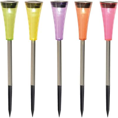 Naeve Solar-Gartenleuchten - 5 Mehrfarbige LED-Spieße Naeve Solar-Gartenleuchten - 5 Mehrfarbige LED-Spieße