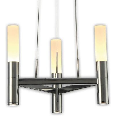Naeve Castle Pendelleuchte - LED, 120cm hoch, 28,4cm Durchmesser, chrom Naeve Castle Pendelleuchte - LED, 120cm hoch, 28,4cm Durchmesser, chrom