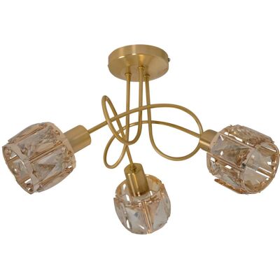 Lustre LED NÄVE Josefa Or Gold 3 Lampes - Publicité Lustre LED NÄVE Josefa Or Gold 3 Lampes - Publicité