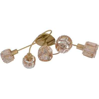 Naeve Josefa Gold 5-Flame Ceiling Light Naeve Josefa Gold 5-Flame Ceiling Light