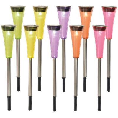 Näve LED Solarleuchte - Multicolor, 25cm, 10er Set - Outdoor Dekoration Näve LED Solarleuchte - Multicolor, 25cm, 10er Set - Outdoor Dekoration