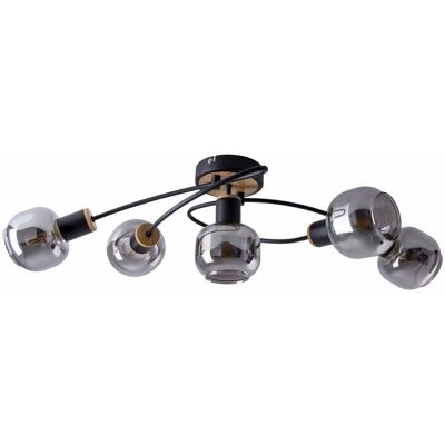 Näve Fumoso Ceiling Light - 5 Flammig, Black, 40W, E14 Näve Fumoso Ceiling Light - 5 Flammig, Black, 40W, E14
