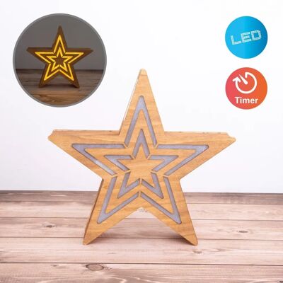 NÄVE Sperrholz Weihnachtsstern Licht - Weihnachtsdeko NÄVE Sperrholz Weihnachtsstern Licht - Weihnachtsdeko