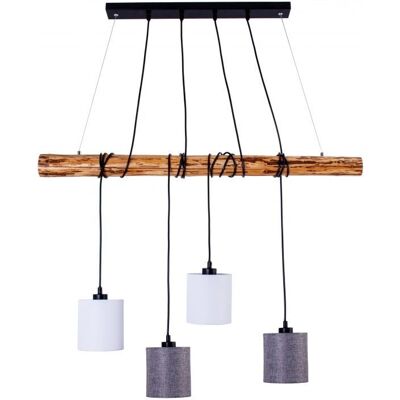 Näve Malta Pendelleuchte - 4-flammig, Braun, E27, 150cm Näve Malta Pendelleuchte - 4-flammig, Braun, E27, 150cm