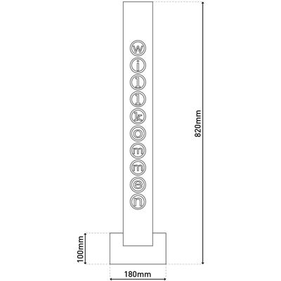 Näve Willkommen LED Decor Lamp - 82 cm - beige Näve Willkommen LED Decor Lamp - 82 cm - beige