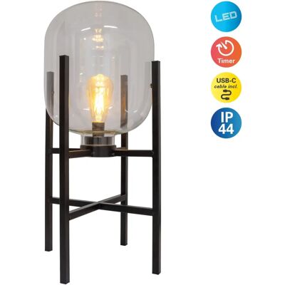 Näve LED Akku Außenlampe - Glas Metall Beleuchtung Näve LED Akku Außenlampe - Glas Metall Beleuchtung