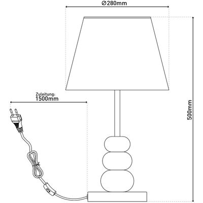 Näve Lighting Elina Stehlampe - Natürlicher Kegelform - 50cm Näve Lighting Elina Stehlampe - Natürlicher Kegelform - 50cm