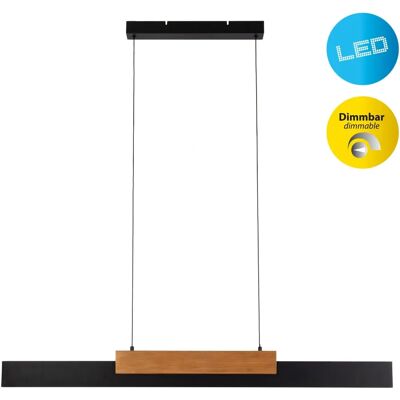 NÄVE LED Pendelleuchte Wiebke - 1flammig, Höhe 150cm, Schwarz-Braun - Pendelleuchte NÄVE LED Pendelleuchte Wiebke - 1flammig, Höhe 150cm, Schwarz-Braun - Pendelleuchte
