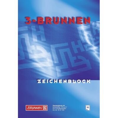 Brunnen A3 Drawing Pad - 120g/m², 10 Sheets, No Perforation Brunnen A3 Drawing Pad - 120g/m², 10 Sheets, No Perforation