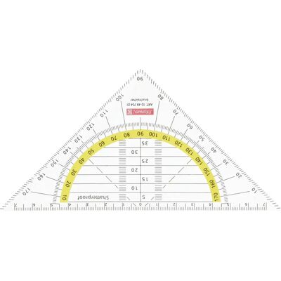 Brunnen Triangle Géométrique - 16cm Transparent - Règle Triangulaire - Publicité Brunnen Triangle Géométrique - 16cm Transparent - Règle Triangulaire - Publicité