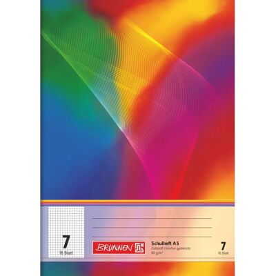 Brunnen Schulheft A5 7 mm kariert - 16 Blatt Brunnen Schulheft A5 7 mm kariert - 16 Blatt