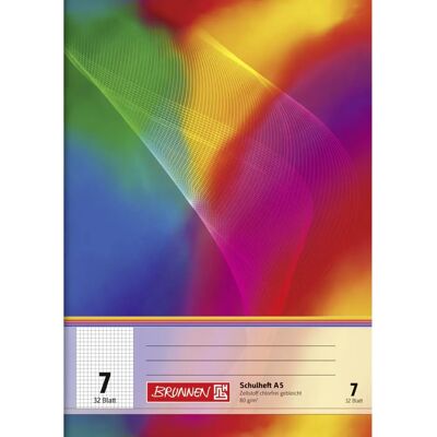 Brunnen - Schulheft A5 - 32 listů - 7 mm mřížka - Notebook Brunnen - Schulheft A5 - 32 listů - 7 mm mřížka - Notebook