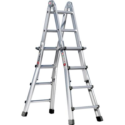 Euroline Vario Aluminium Klappleiter - 4x4 schmale Sprossen Euroline Vario Aluminium Klappleiter - 4x4 schmale Sprossen