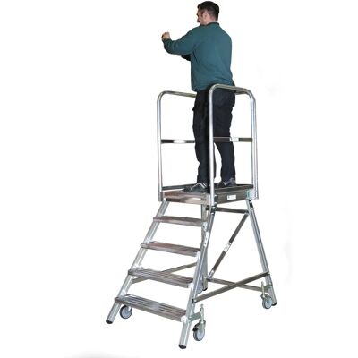 Euroline 515 Mobile Podesttreppe - Vielseitige Aluminium-Stufenleiter Euroline 515 Mobile Podesttreppe - Vielseitige Aluminium-Stufenleiter