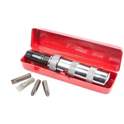 Mannesmann Elektrowerkzeugset - Hammer-Schraubenzieher, 4 Bits, 40Nm Mannesmann Elektrowerkzeugset - Hammer-Schraubenzieher, 4 Bits, 40Nm
