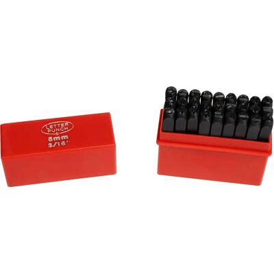 Conjunto de punções de letras Mannesmann M244-05 - 5 mm Conjunto de punções de letras Mannesmann M244-05 - 5 mm