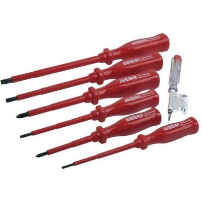 Brüder Mannesmann VDE Screwdriver Set - Insulated, 7 pcs Brüder Mannesmann VDE Screwdriver Set - Insulated, 7 pcs