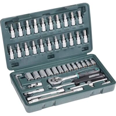 BrĂ¼der Mannesmann Socket Set - 46 pcs, Metric 4-14mm BrĂ¼der Mannesmann Socket Set - 46 pcs, Metric 4-14mm